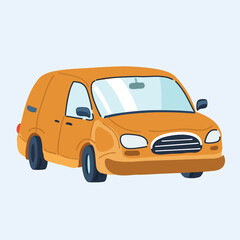 Vector illustration of yellow car