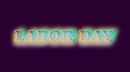 Labor day text background illustration for web banner and online flyer