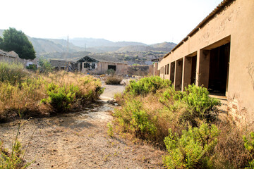 Remains of abandoned buildings of the mines of La Union village