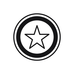 Stars in circle icons symbol vector elements for infographic web