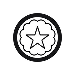 Stars in circle icons symbol vector elements for infographic web