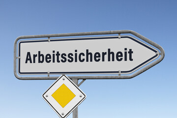 Obraz premium Arbeitssicherheit hat Vorfahrt