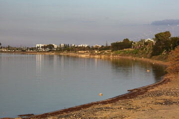 Salt lake in larnaka, Cyprus