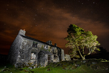 Haunted house under the stars