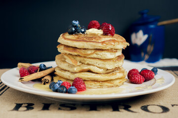 Pancakes with berries