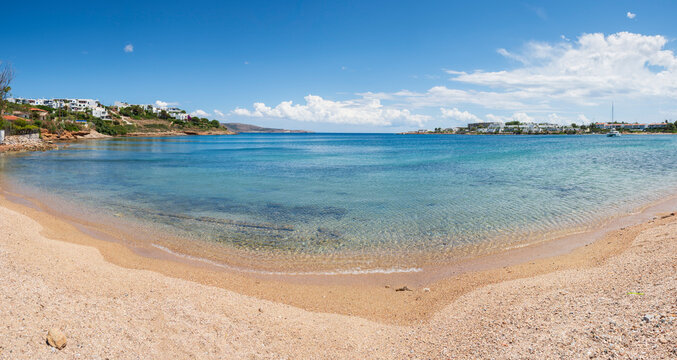 Transparent sea at Puta Zeza beach in Athens Greece