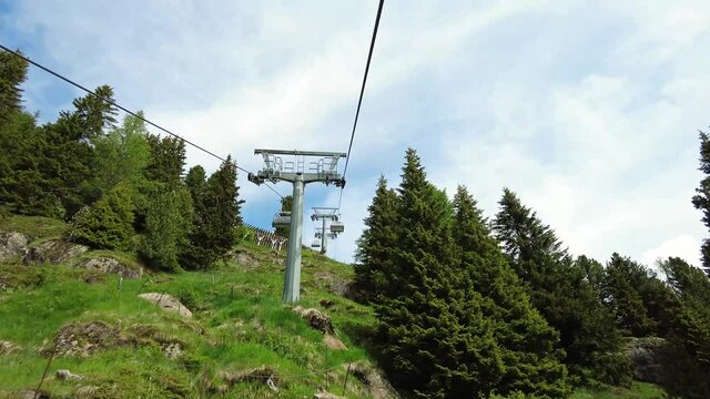 Seggiovia San. Pellegrino in salita, Moena, Trentino, Val di Fassa