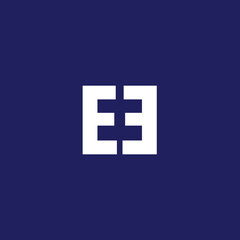 letters eh and he logo design vector template