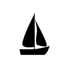 Sailboat icon isolated on white background.