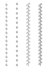 Decorative lines with spirals and herbal ornament