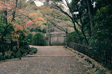 View of Ryoanji Temple, a Zen temple located in northwest Kyoto in Autumn, Japan