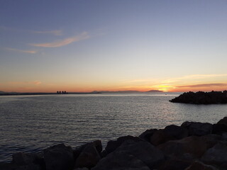 sunset over the sea