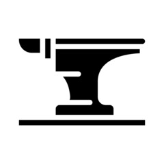 anvil for forging metal glyph icon vector. anvil for forging metal sign. isolated contour symbol black illustration