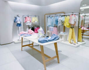Interior of clothing store