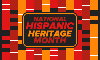 National Hispanic Heritage Month in September and October. Hispanic and Latino Americans culture. Celebrate annual in United States. Poster, card, banner and background. Vector illustration