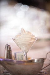 ice cream in a glass