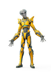 mega alien is standing and talking