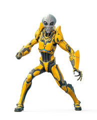 mega alien is standing up