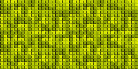 Yellow squares background. Mosaic tiles. Vector illustration.
