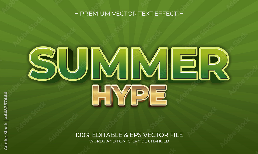 Poster editable text style effect - summer theme style.