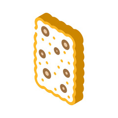cracker dessert isometric icon vector. cracker dessert sign. isolated symbol illustration