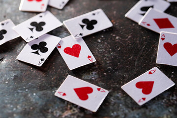 Cards. Casino. Chips. Background. 