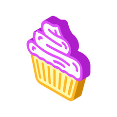 pancake with cream dessert isometric icon vector. pancake with cream dessert sign. isolated symbol illustration