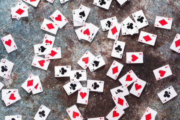 Fototapeta na wymiar playing cards background