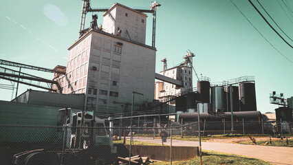 steam locomotive in the city