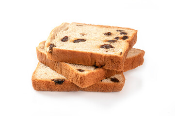 Slice of bread isolated on white background
