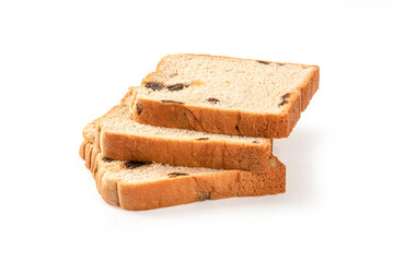 Sliced bread isolated on white