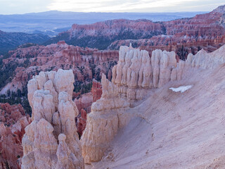 Beautiful sunrise of the Inspiration Point of Bryce Canyon National Park