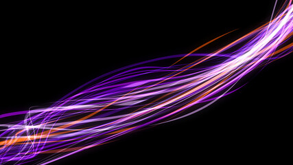 Beautiful abstract cosmic light rays background. Magic neon mystical sparks, shine streaks. Glow wave wind lines effect. Futuristic smoke wave power energy glare splash.