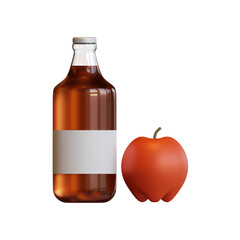 Autumn Apple Cider 3D Rendering Illustration