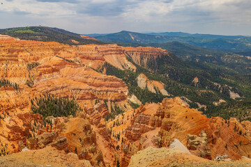 Aerial view of the beautiful Cedar Breaks National Monument