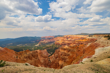 Aerial view of the beautiful Cedar Breaks National Monument