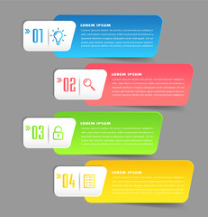 modern text box template, infographics banner 