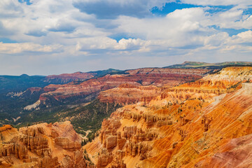 Aerial view of the beautiful Cedar Breaks National Monument