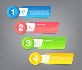 modern text box template, infographics banner 