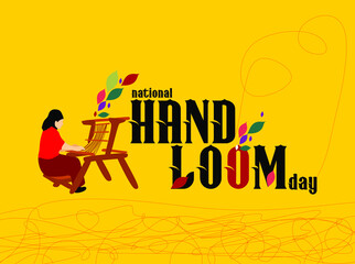 National Handloom Day. National handloom day banner and poster for social media and print media.