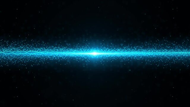 4K visualization audio wave of voice record waveform Music equalizer Loop Animation Background. Sound frequency in lines, digital player waveform, hud for sound technology or tune bar, recorder signal