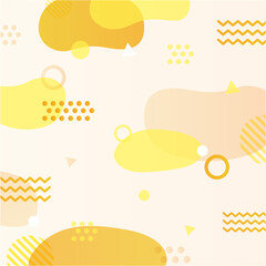 オレンジ・黄色の幾何学模様のパターン素材