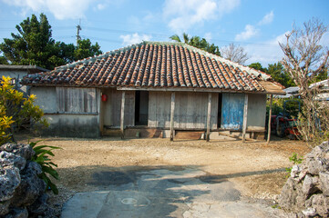 Fototapeta na wymiar I traveled to Taketomi Island in Okinawa.