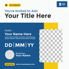 Webinar Poster Design for Social Media. Good for Promotion Your Webinar