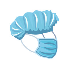 surgeon in hat and mask