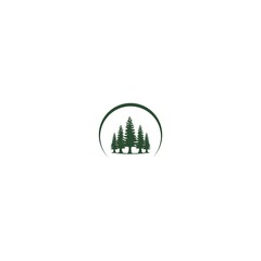 tree design concept icon template white background vector illustration