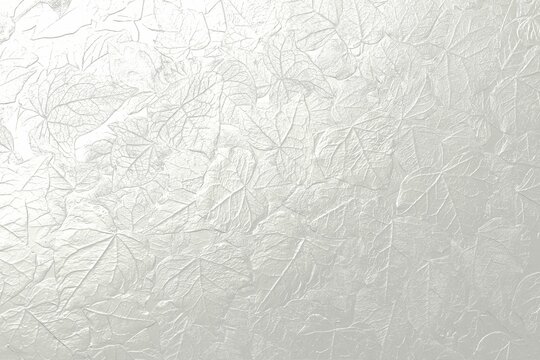 Full frame shot of Ivy leaves. Silver background. 3D illustration. 3D render.