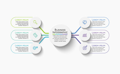 Business data visualization. timeline infographic icons designed for abstract background template milestone element modern diagram process technology digital marketing data presentation chart Vector