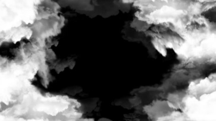 ループするこちら側に迫るトンネル状の雲 - Powered by Adobe