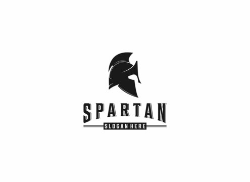 spartan logo template in white background